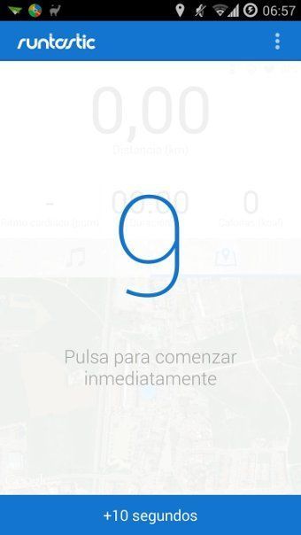 Cuenta atrás de 3 segundos antes de comenzar el entrenamiento Cuenta atrás antes de iniciar la actividad