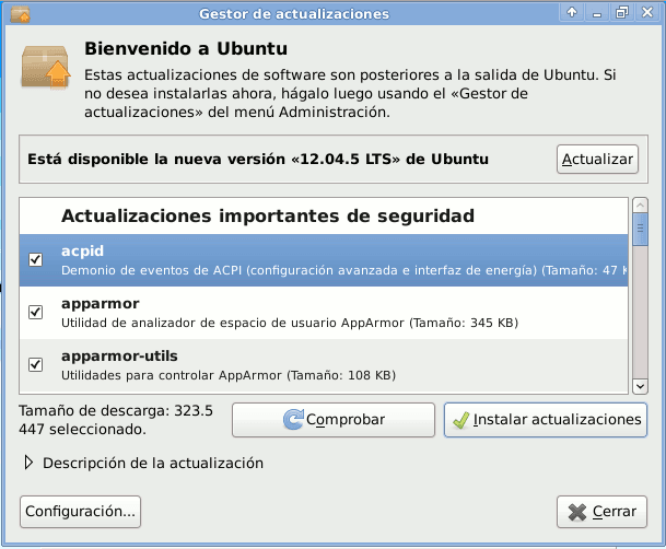 Gestor de actualizaciones