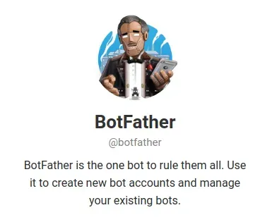 BotFather en Telegram Iniciar chat con BotFather en Telegram