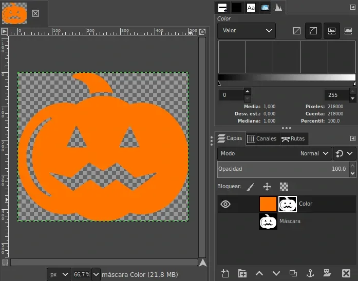 Resultado final del ícono coloreado