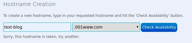 Crear nuevo hostname en NOW-DNS