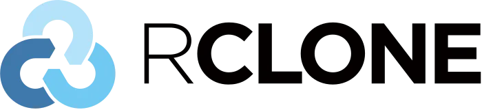 Logo de rClone sobre fondo de Google Drive